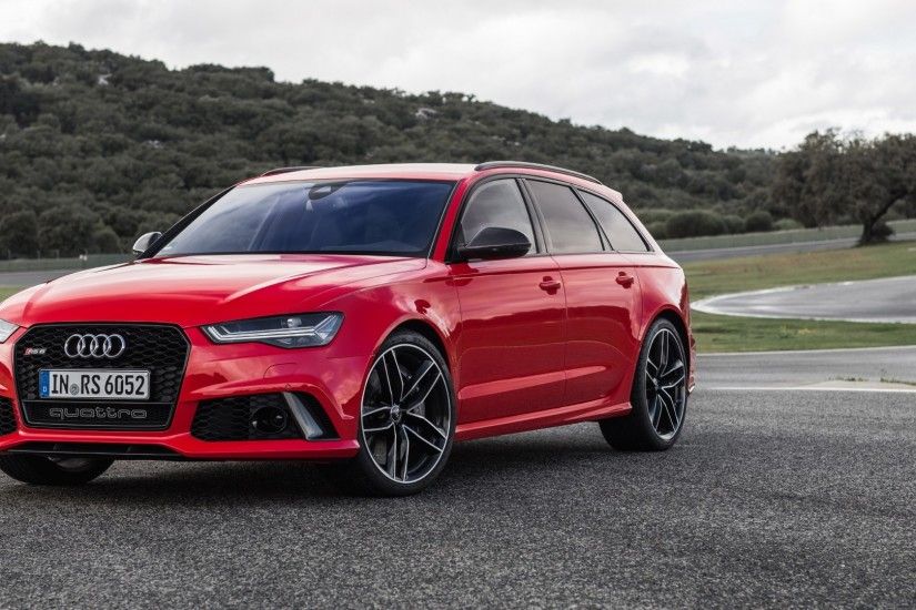 Preview wallpaper audi, avant, rs6, side view, red 1920x1080