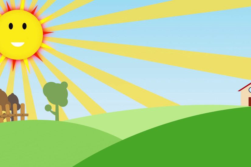 nature-background-for-kids-with-smiling-sun-seamless-loop-nice-cartoon -animation-of-colorful-farm-background-seamless-loop-with-space-for-your-text-or-  ...