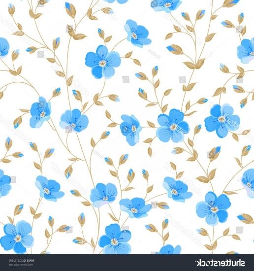 Vector Flower Wallpaper Backgrounds: Field Flowers Wallpaper Over White  Background