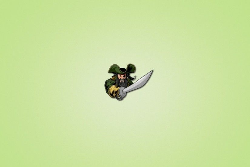 1920x1080 Wallpaper pirate, light green background, sword, one-eyed, beard,