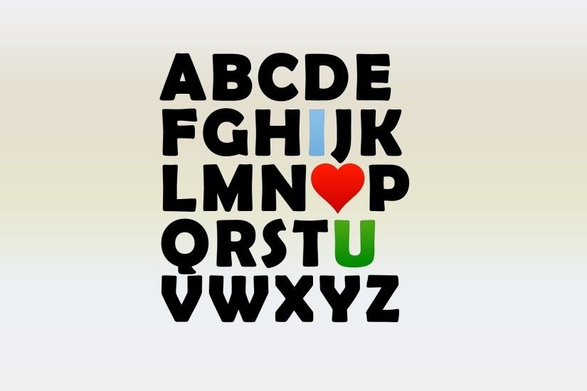 I Love U Alphabet wallpapers and stock photos