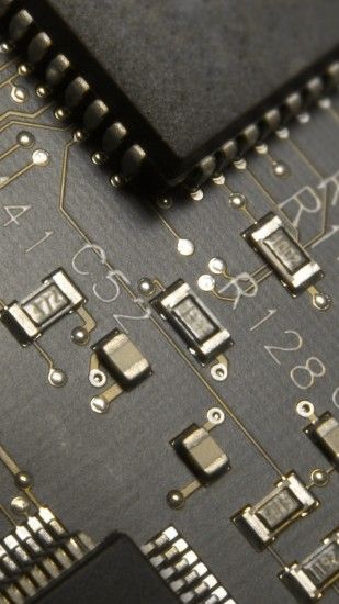 Circuit Board With Chip Android Wallpaper