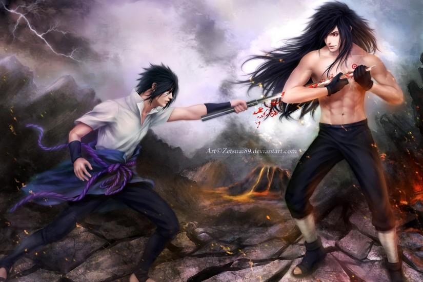 madara uchiha vs sasuke uchiha fighting anime hd wallpaper full .