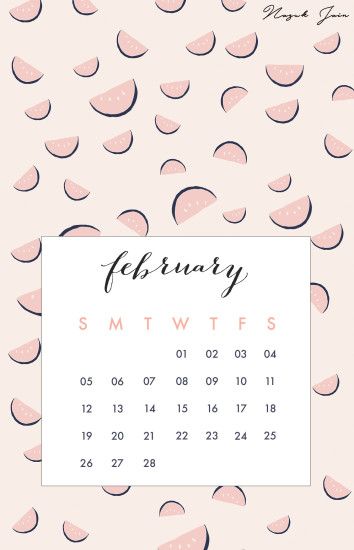 February - Free Calendar Printables 2017 by Nazuk Jain Â· Wallpaper ...