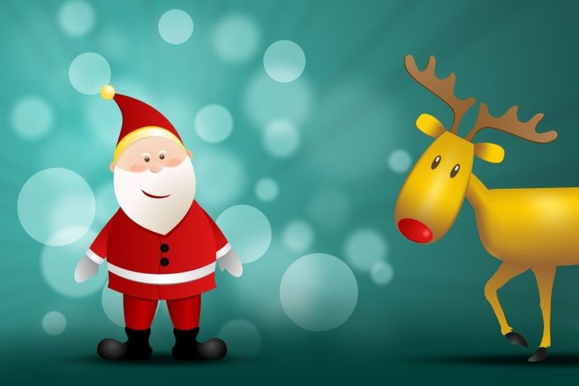 Santa Claus and Reindeer wallpapers and stock photos