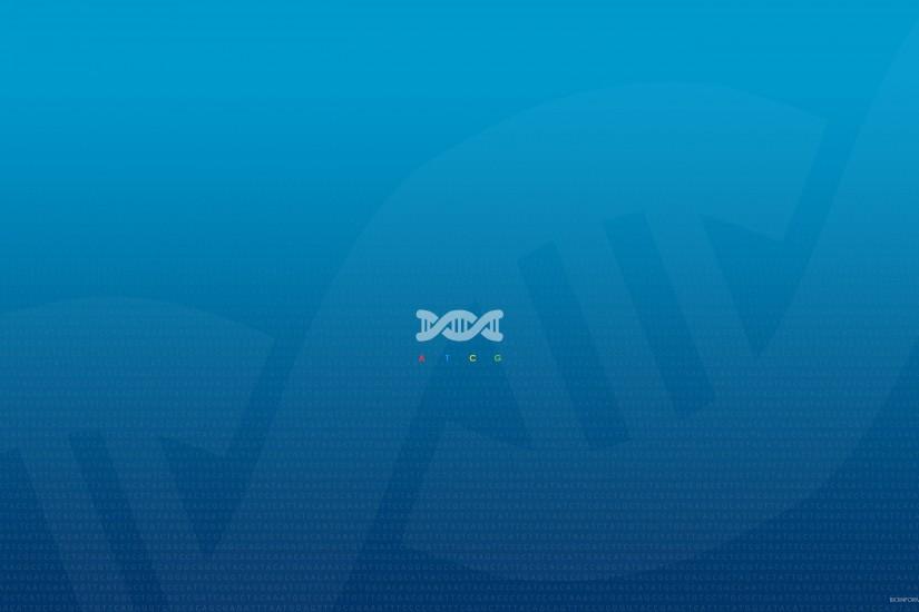 DNA themed retina display ready wallpaper (blue) 2880x1800px