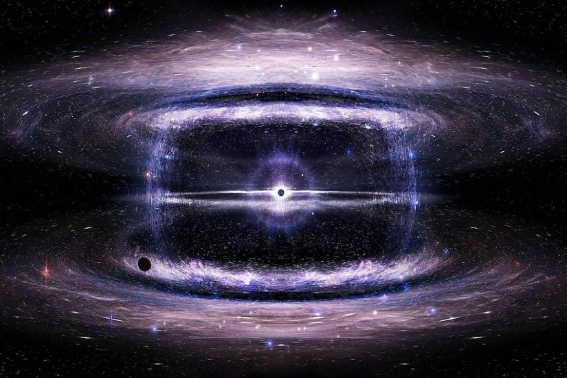 Preview wallpaper black hole, space, stars, circles, universe 1920x1080
