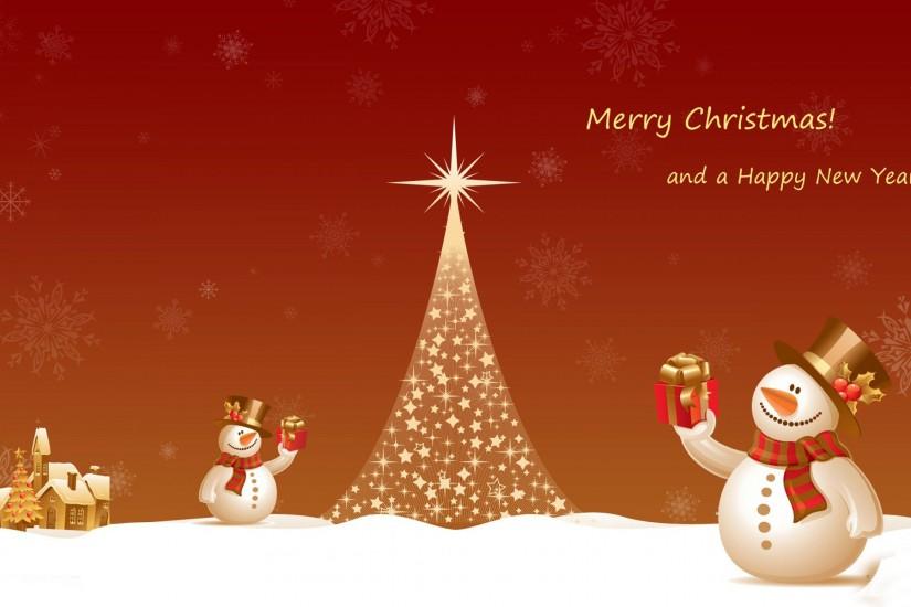 Merry Christmas and Happy New Year HD Wallpaper.