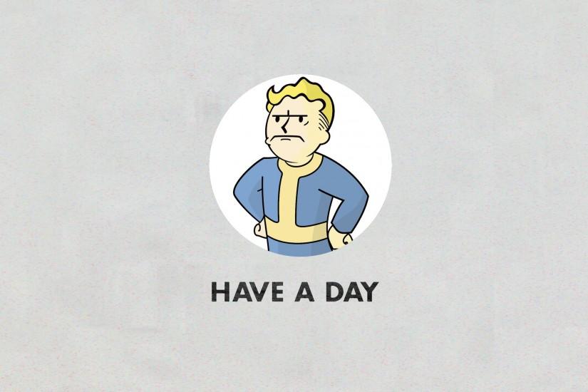 ... Have A Day - Vault Boy From Fallout Remake Zip by VaughnWhiskey