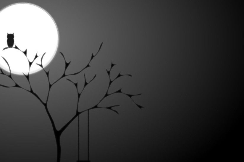 33520 owl silhouette in the full moon vector wallpaper - Wallpapers -  Wallpapers HD - Wallpapers ULTRA HD