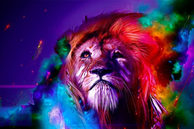 hd pics photos beautiful attractive lion colorful animals abstract hd  quality desktop background wallpaper