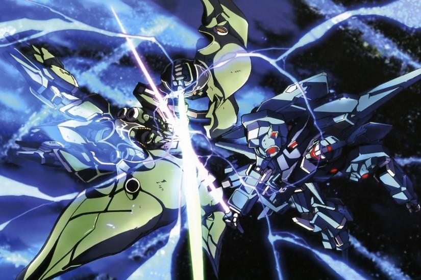 The battle in the movie Mobile Suit Gundam Unicorn