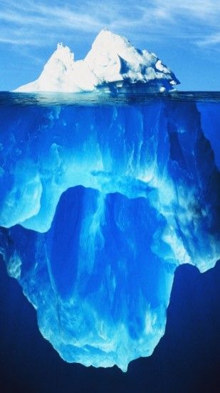 Preview wallpaper glacier, iceberg, under water 1080x1920