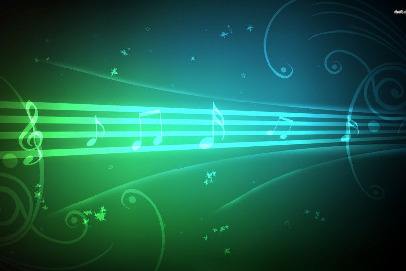 4296 musical n Green Music Notes Background Music background