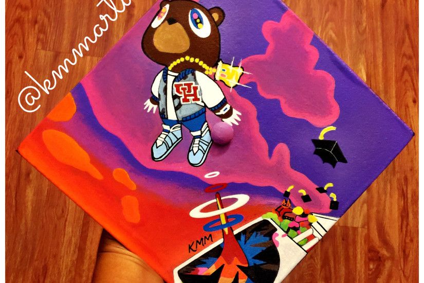 Graduation Cap - Kanye West Graduation Album Cover - University of Houston  - KMM Artwork -