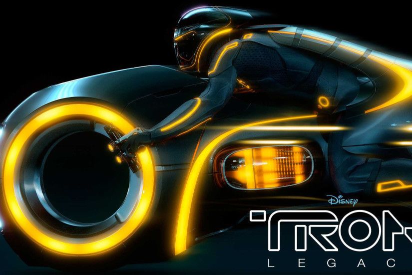 Yellow Light Cycle Disney Tron: Legacy Movie wallpaper - Click picture for  high resolution HD wallpaper