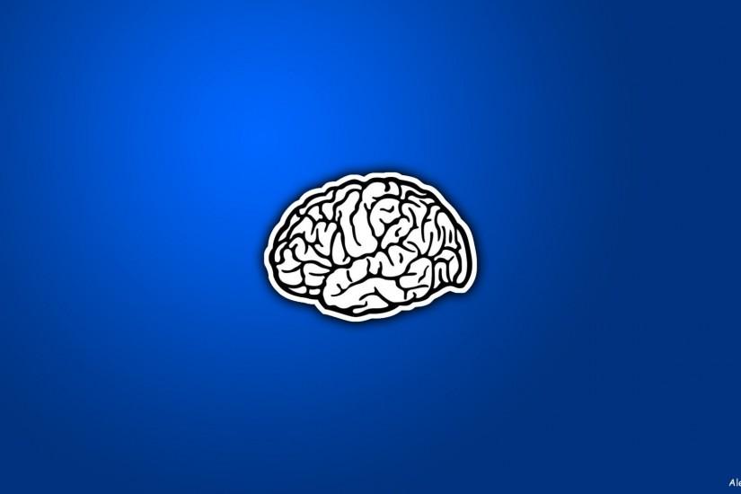 Brain, Blue Background