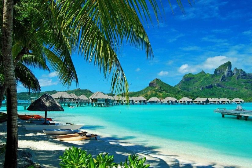 Beaches Bungalows Hawaii Amazing Nature Background Wallpapers