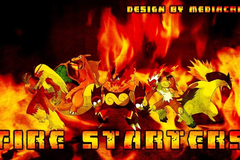Pokemon Fire Starters Wallpaper by MediaCriggz on DeviantArt