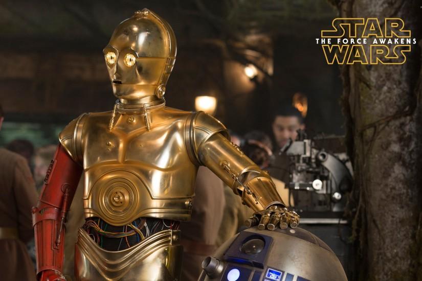 C-3PO in Star Wars: The Force Awakens wallpaper 2880x1800 jpg