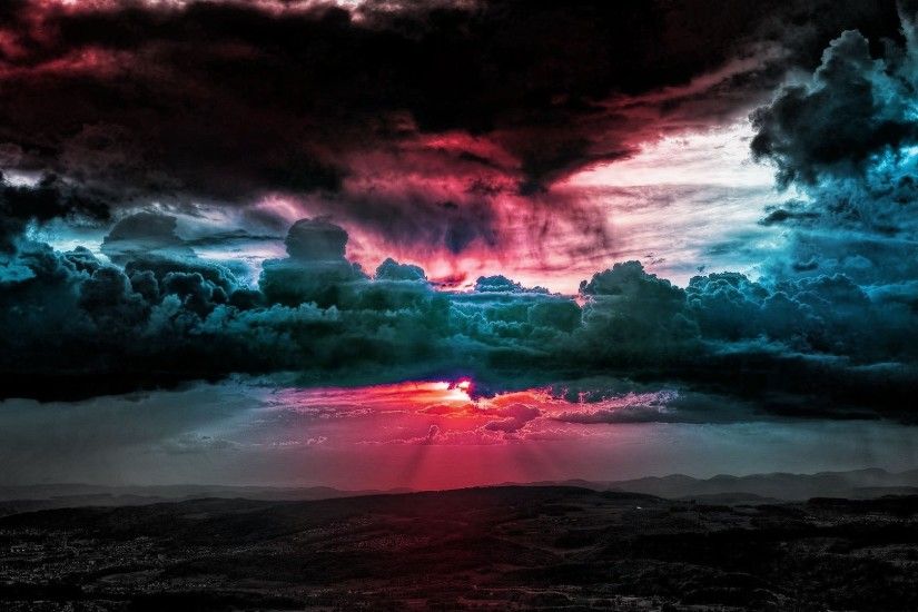 Colorful cloud filled sky HD Wallpaper 1920x1080 Colorful ...