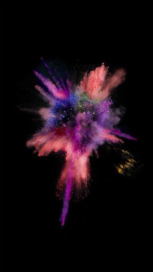 iOS9 Colorful Explosion Smoke Dark #iPhone #6 #wallpaper