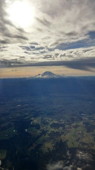 The Pacific Northwest. Cell phone from a plane, I use it as background  wallpaper