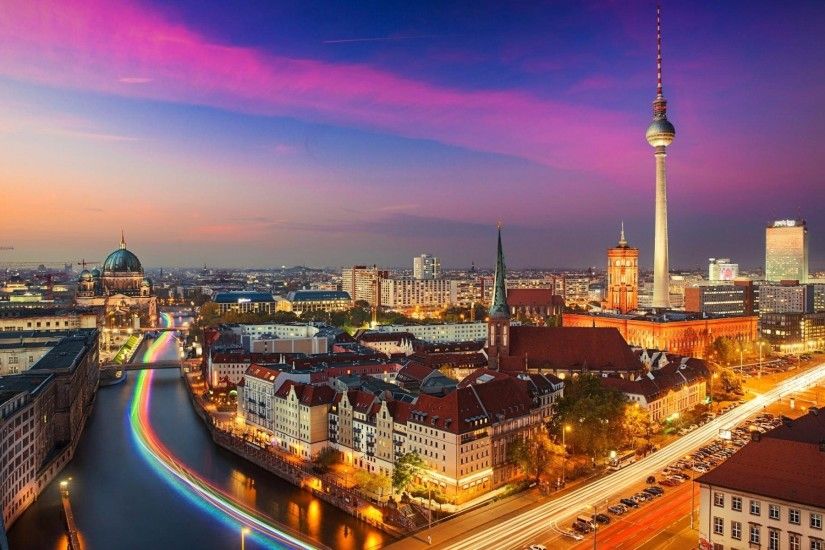 Man Made - Berlin Man Made City Cityscape Germany Sunset Wallpaper
