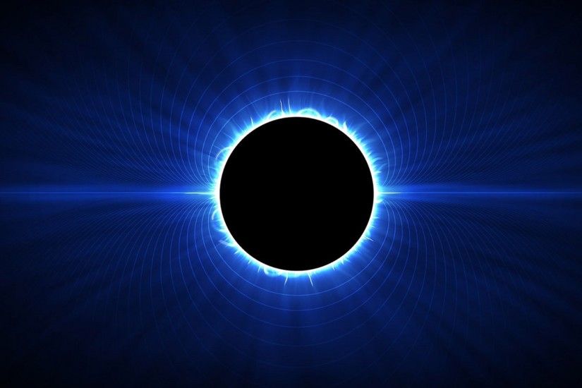 2560x1440 Wallpaper abstraction, eclipse, space, light, black, blue, white