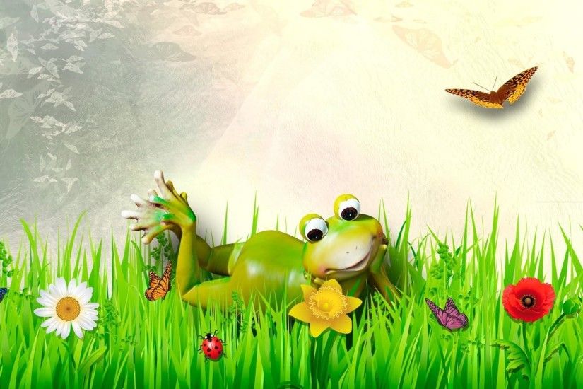 HD Fine Froggy Spring Day Wallpaper