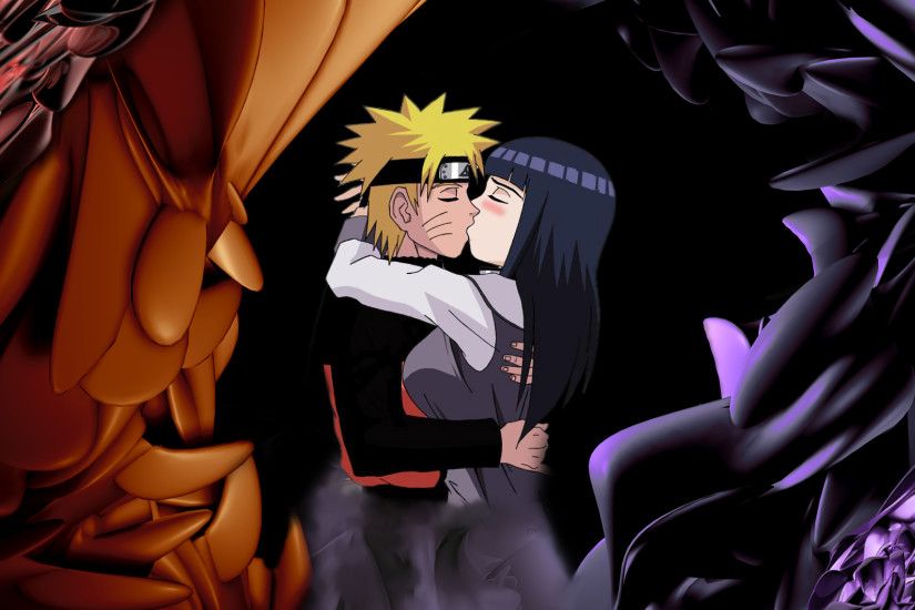 Anime - Naruto Hinata HyÅ«ga Love Kiss Anime Naruto Uzumaki Wallpaper