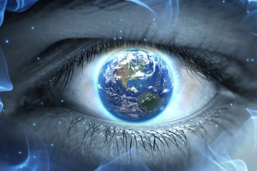 Planet Earth in the Eye Iris Weird Fantasy Science Fiction Seamless Looping  Motion Background 1080p Full HD Motion Background - VideoBlocks