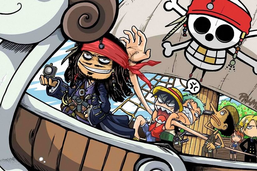 Captain Jack Sparrow Crossovers Fan Art Monkey D Luffy Nami One Piece Anime  Pirates Of The Caribbean Roronoa Zoro Sanji