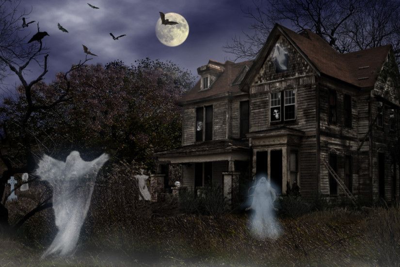 Vacances Halloween Vacances Haunted House Maison Night Effrayant Fond  d'Ã©cran | Wallpaper HD | Pinterest | Halloween haunted houses and Wallpaper