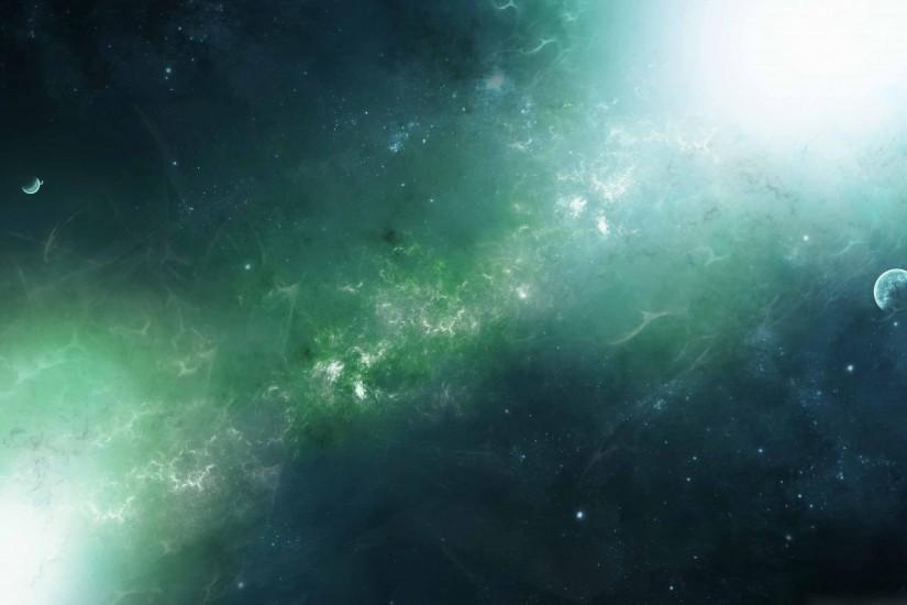 Green Nebula Mac wallpaper
