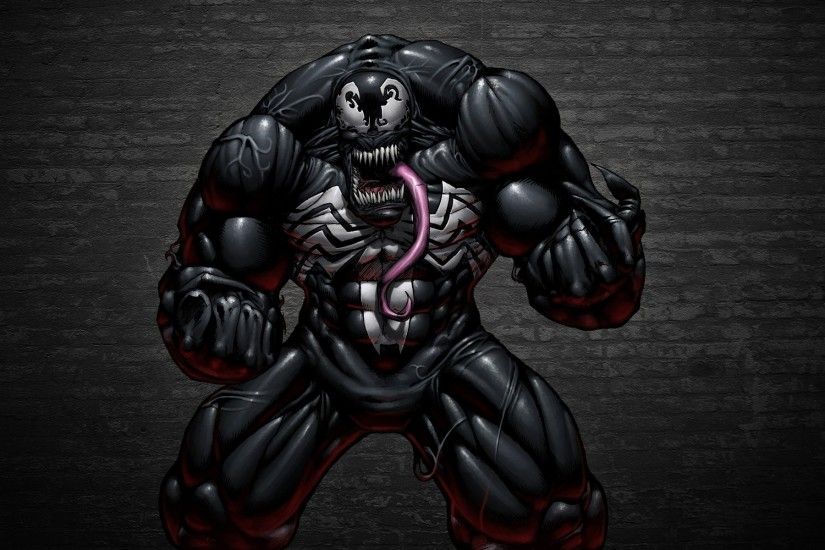 venom venom monster english dark background spider-man comics toothy  symbiote wall