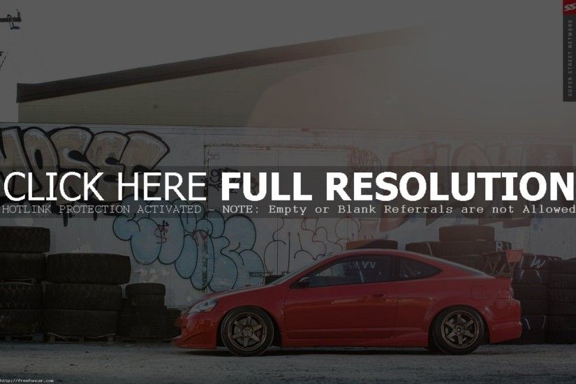 Red Acura RSX Type S Compact Car Wallpaper
