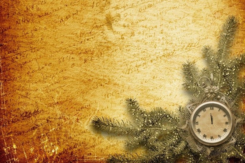 words background gold branch spruce watches at midnight new year holiday  new year