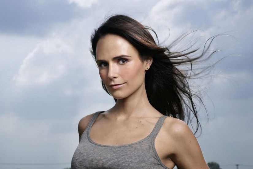 Jordana Brewster With Her Hair In The Wind Wallpaper