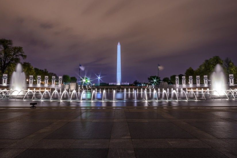 4K HD Wallpaper: World War II Memorial & Washington Monument