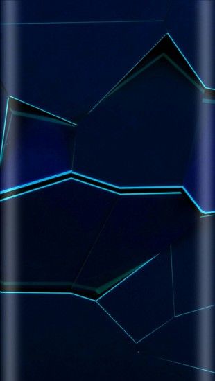 Blue and Neon Blue Abstract Wallpaper