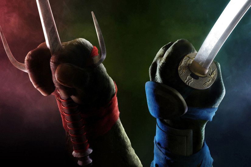 Teenage Mutant Ninja Turtles - Raphael and Leonardo's weapons 2560x1440  wallpaper
