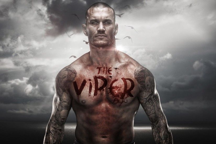 Great typographic art of the RKO and the Viper himself in this deadly theme  for the wrestler.