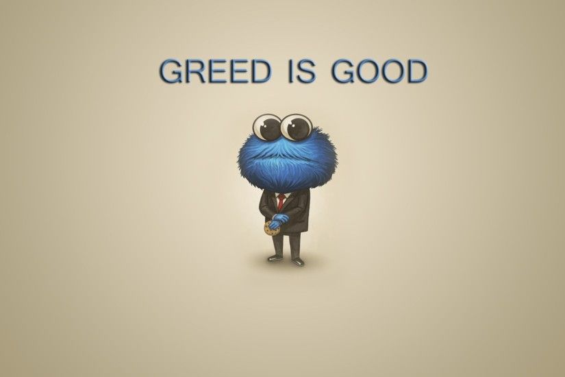 Cookie Monster, Greed, Minimalism, Typography, Simple background Wallpapers  HD / Desktop and Mobile Backgrounds