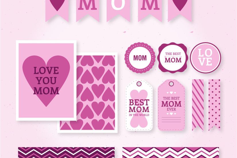 Love Happy Mother Day Vector & Wallpaper background