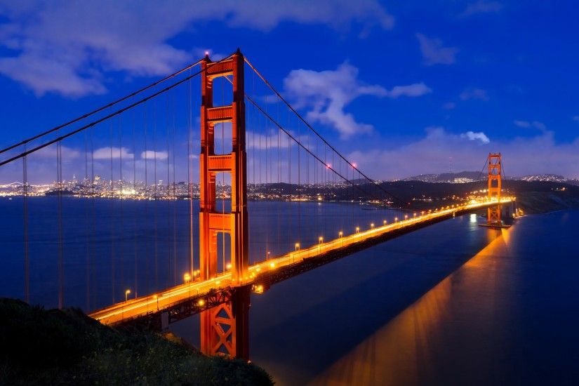 Golden Gate Bridge At Night Golden Gate Bridge Night Wallpaper High  Definition ...
