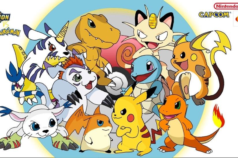 Wallpaper and background photos of Digimon vs Pokemon! for fans of Digimon  vs PokÃ©mon images.