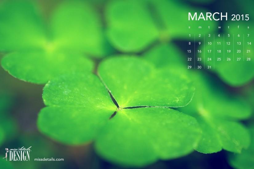March 2015 desktop calendar wallpaper