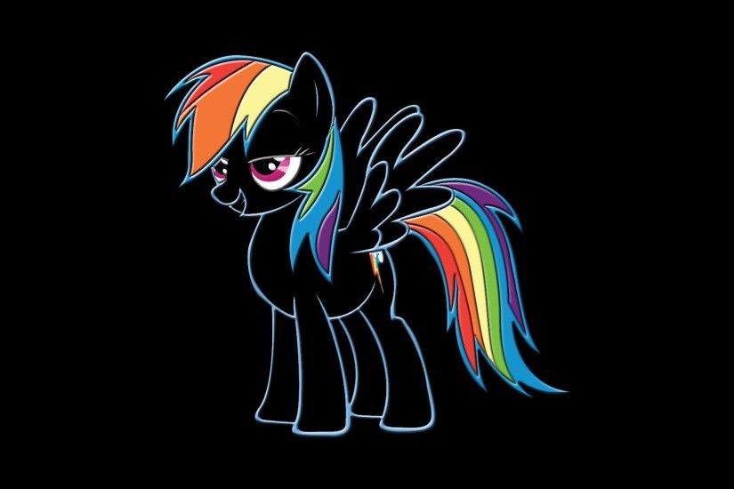 My little pony rainbow dash line wallpaper