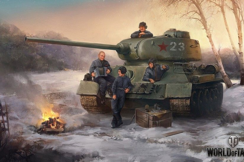 Preview wallpaper world of tanks, t-34-85, tank, russia,